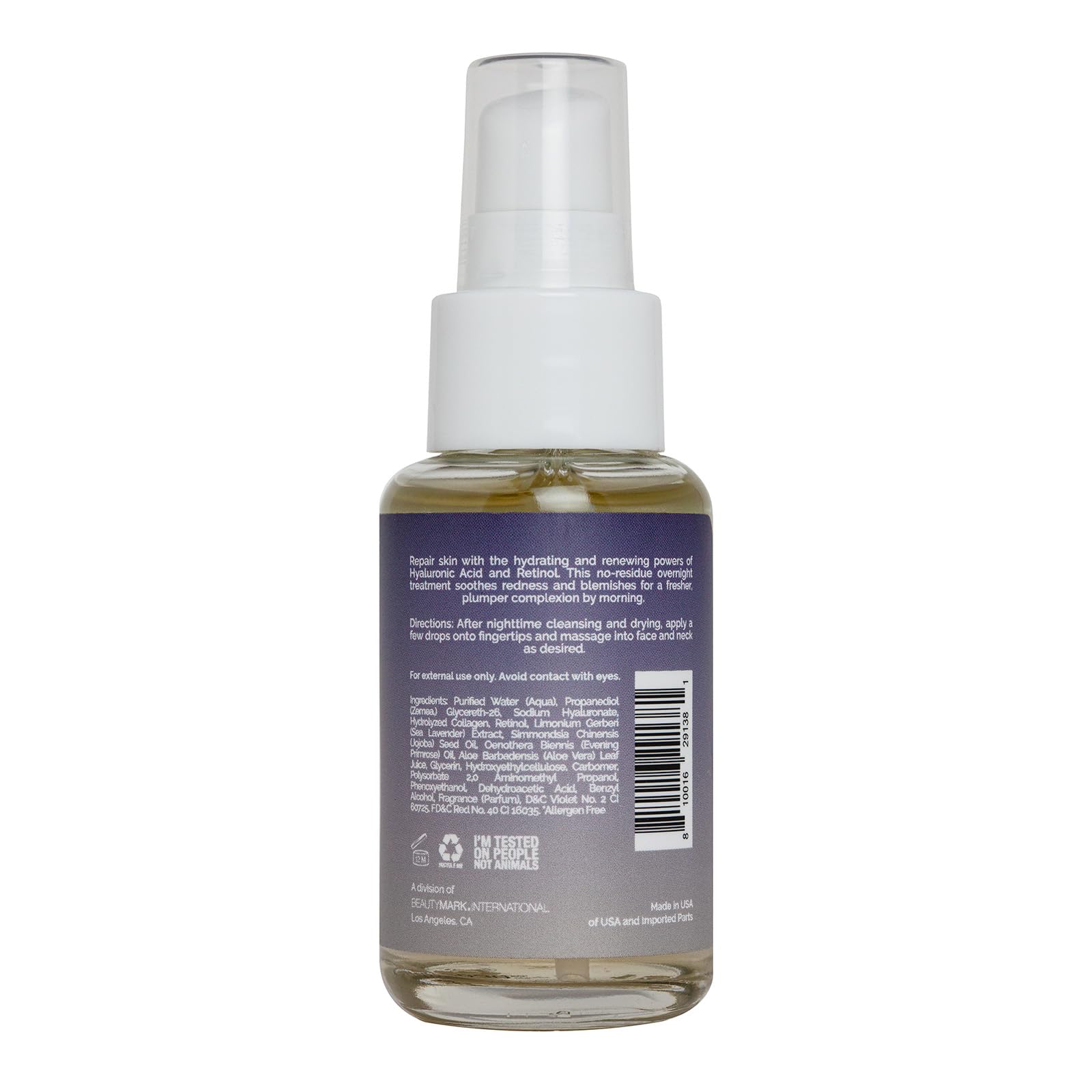 No 3 Hyaluronic Acid and Retinol Night Facial Serum 60 ml