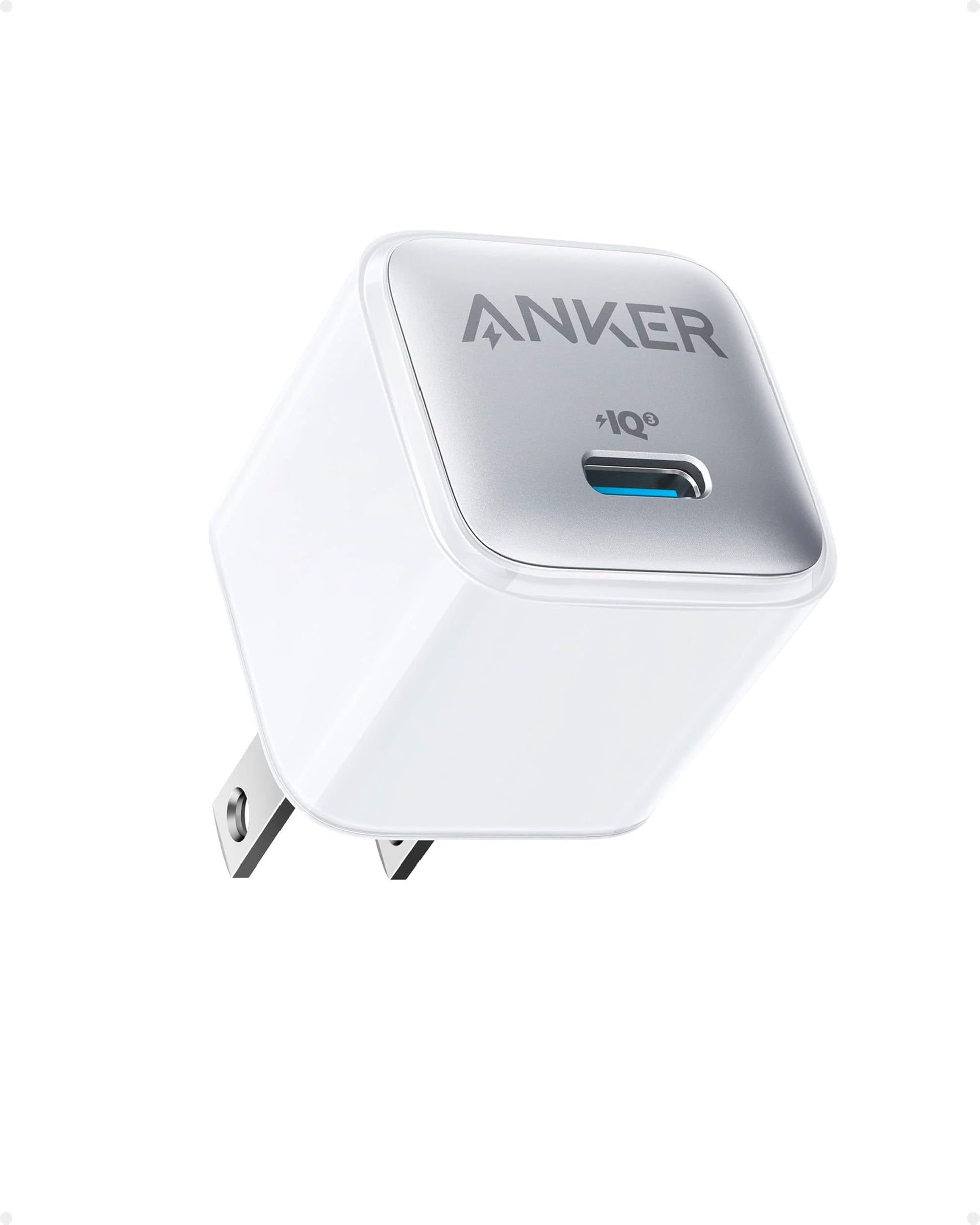 Cargador USB C Anker 20W Blanco Compacto y Rápido para iPhone, Galaxy y Pixel