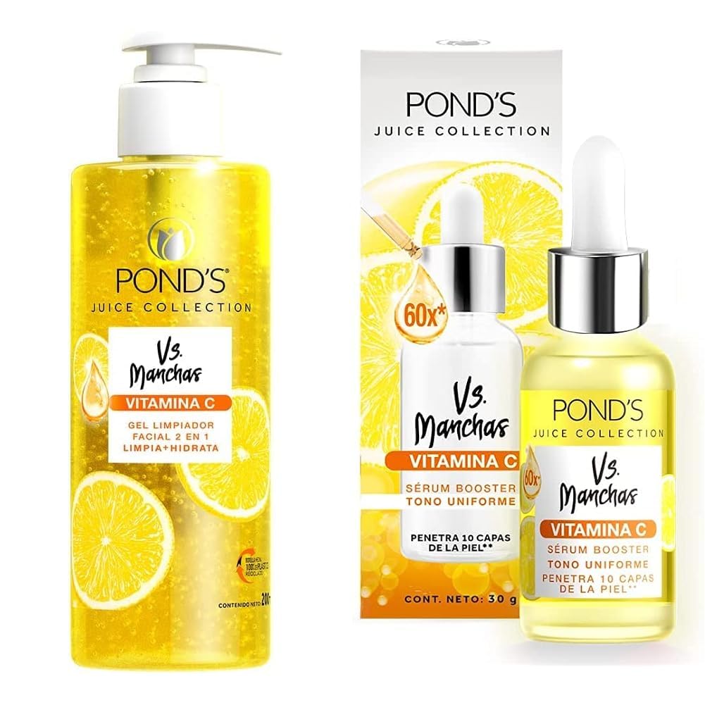Pond's Limpiador Facial Vs Manchas Vitamina C 200ml + Sérum Booster Vs Manchas Vitamina C 30g