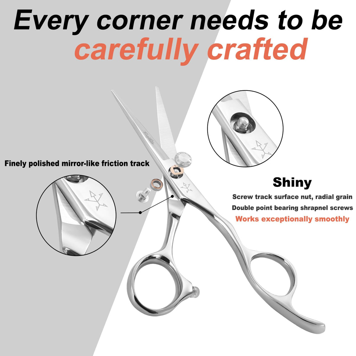Fengliren Tijeras De Peluquería Profesionales De Alta Gama, Extremadamente Afiladas, De 15 Cm (6"), Fabricadas En Aleación De Acero Inoxidable. Ideales Para Salones De Belleza Y Uso Doméstico.