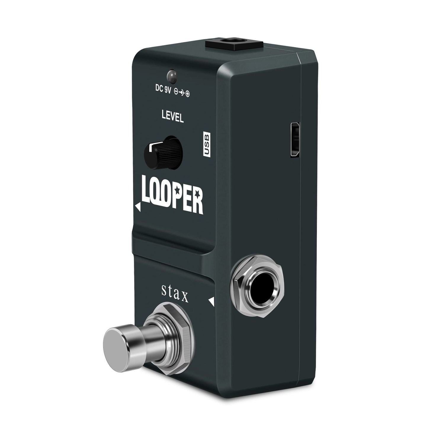 Pedal Looper Stax ooperL Estéreo Compacto Chasis de Metal Control de un Botón