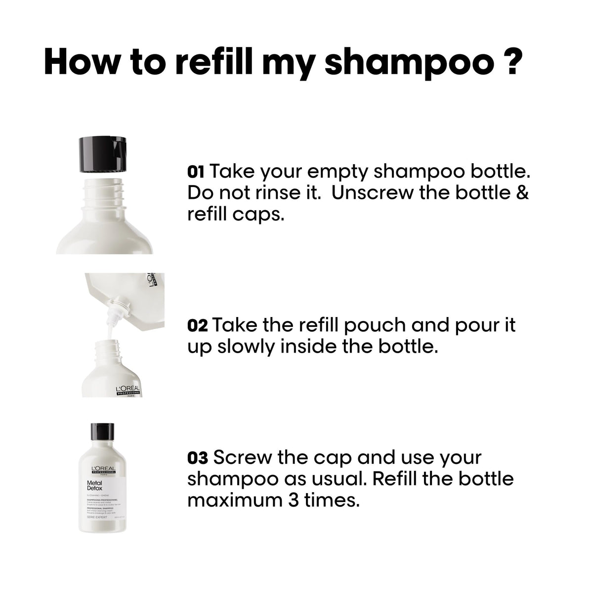 L'Oréal Professionnel Metal Detox Shampoo Refill 500ml