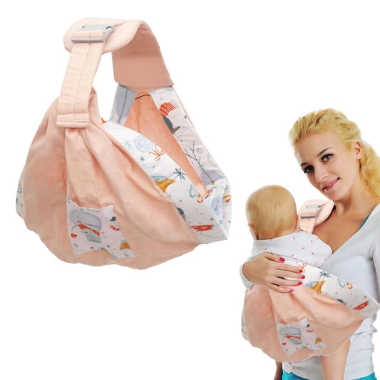 Fular Portabebés Mochila Portabebes Multifunción Portabebes Recien Nacidos Portabebes Transpirable De Verano Fulares Portabebes Versátiles Transpirables Para Bebés De 3 a 36 Meses (Rosado)