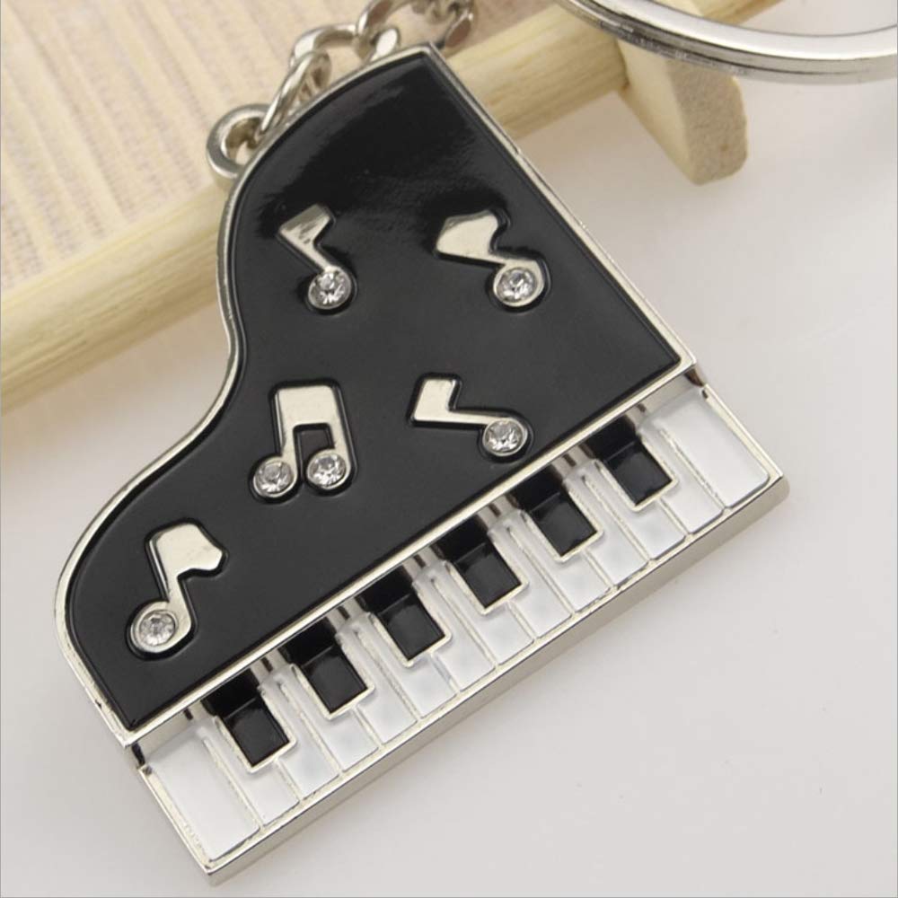 Z18-B - Llavero con dije de piano negro