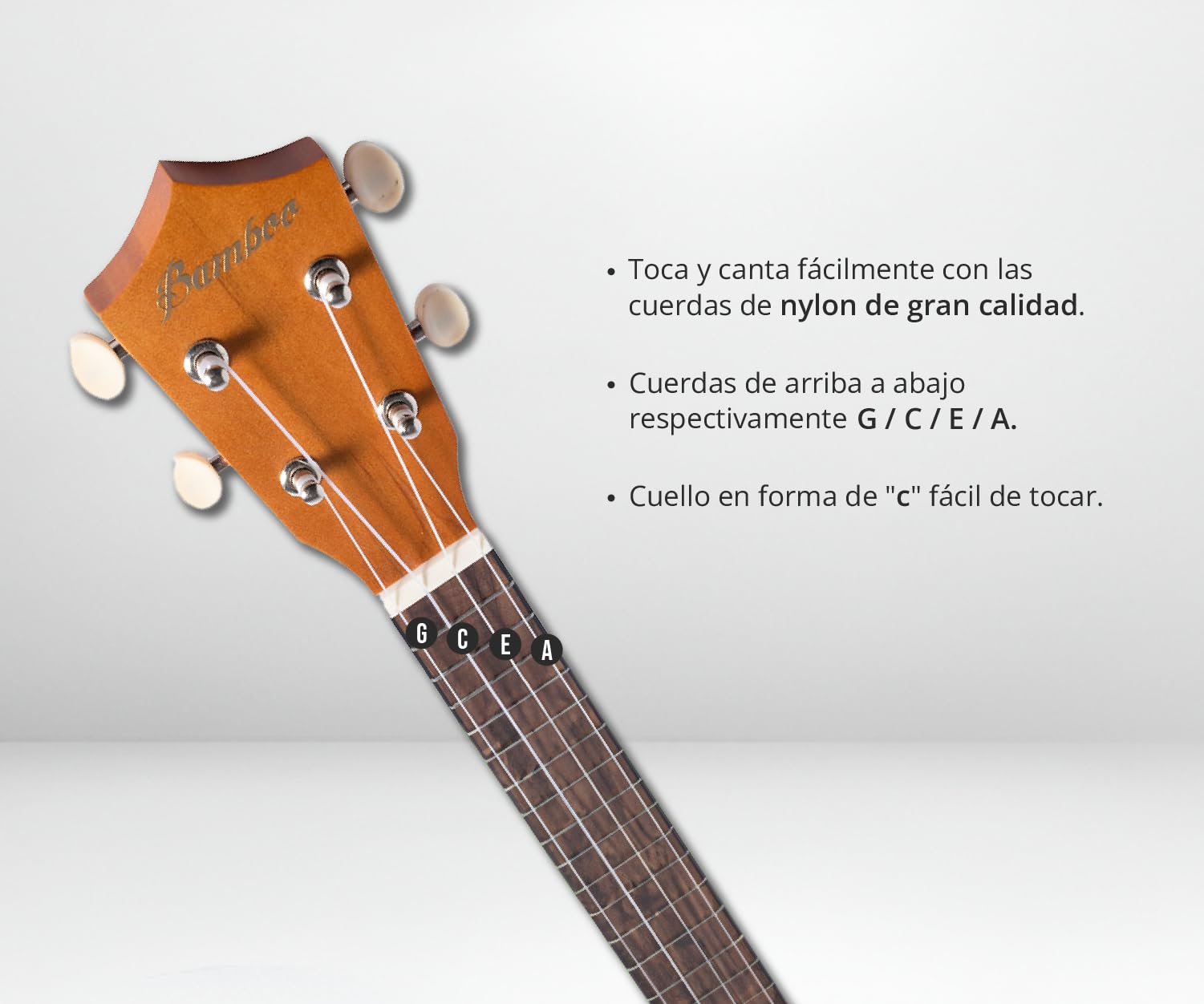 BAMBOO, Ukulele Tenor Sapele Electroacústico con Funda