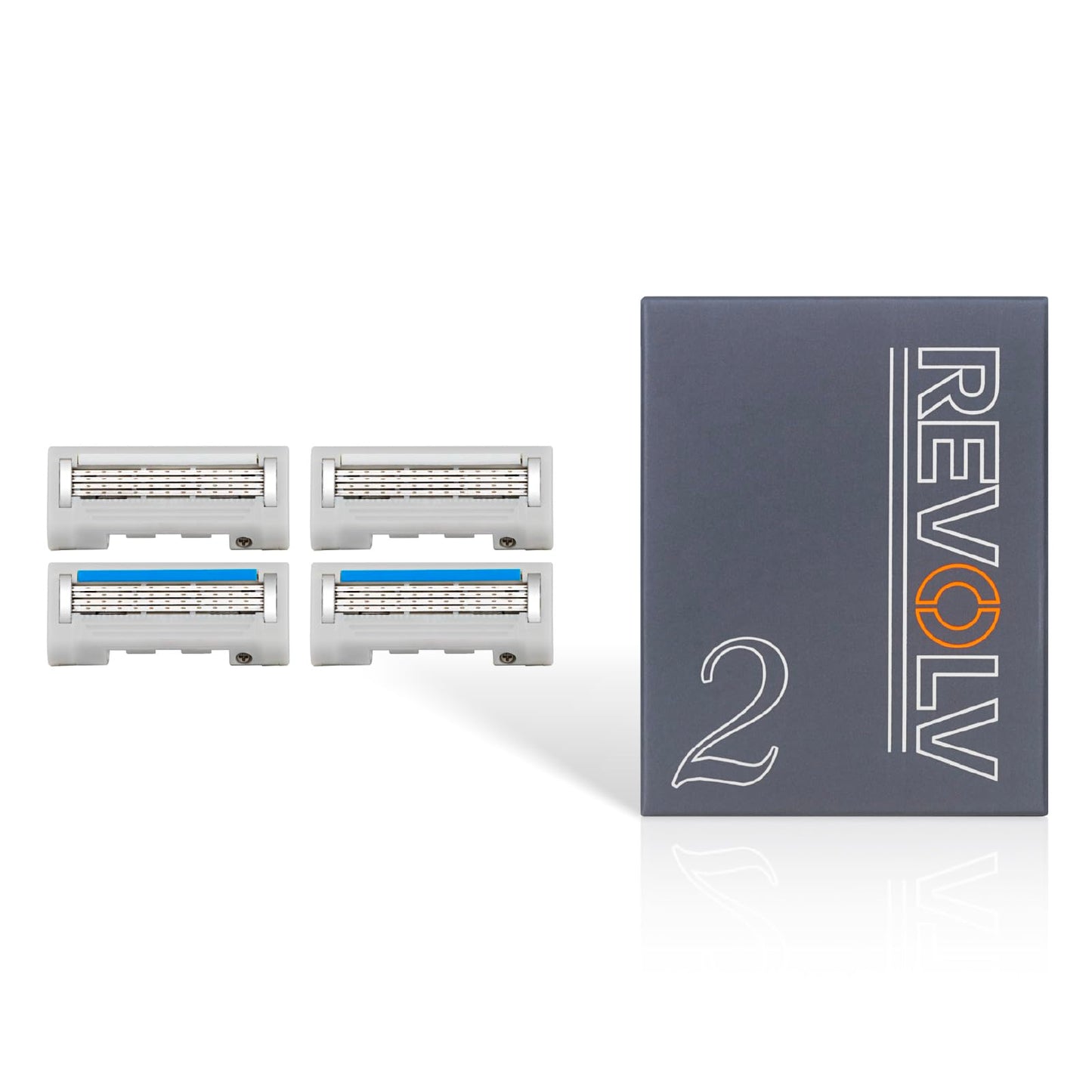 REVOLV Repuestos para Maquinillas de Afeitar de Doble Filo(Paquete de 2), Maquinillas de Afeitar Premium para Hombre con Hojas de Acero Sueco, Afeitado Suave para Pieles Sensibles, Ideales para El Cui