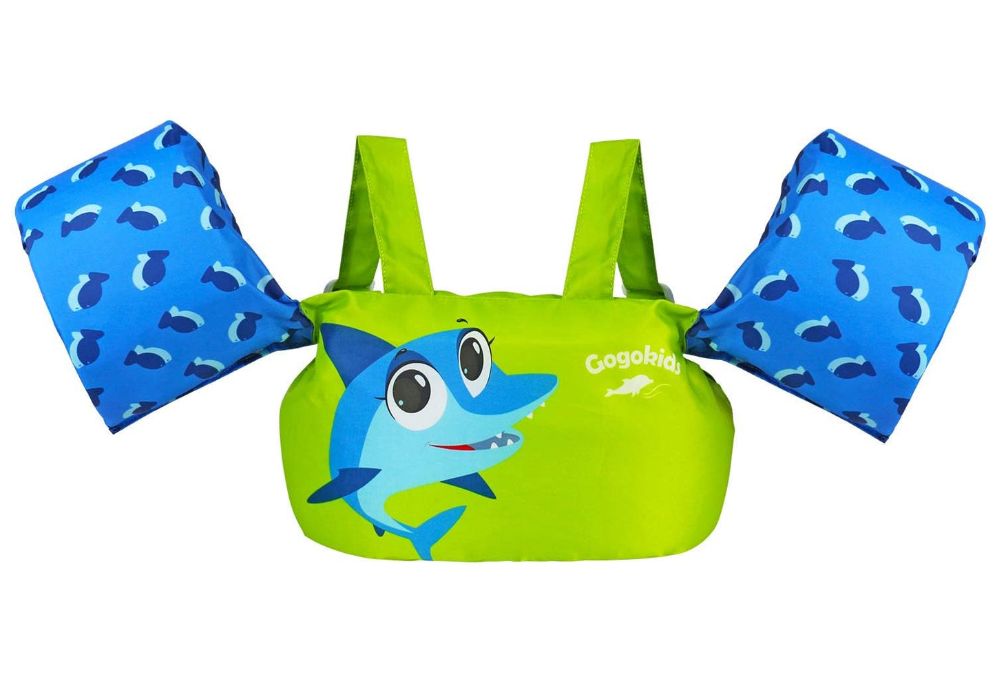 Gogokids Chaleco de natación para niños, flotadores para niñas y niños de 9-13-18-23 kg, flotadores de alberca con alas de Agua y Correa de Hombro para niños de 2-6 años
