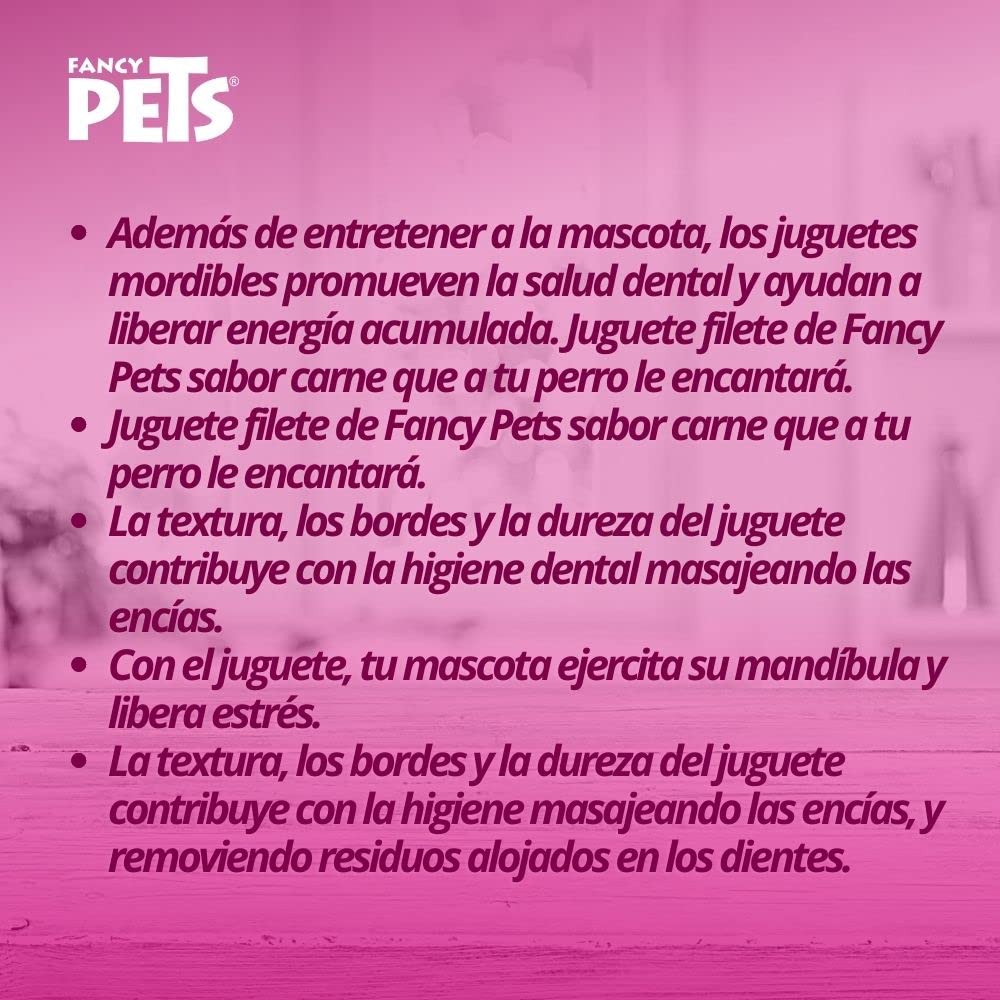 Fancy Pets Juguete Dental en Forma de Hueso con Sabor Tocino Tamaño Mediano para Perro