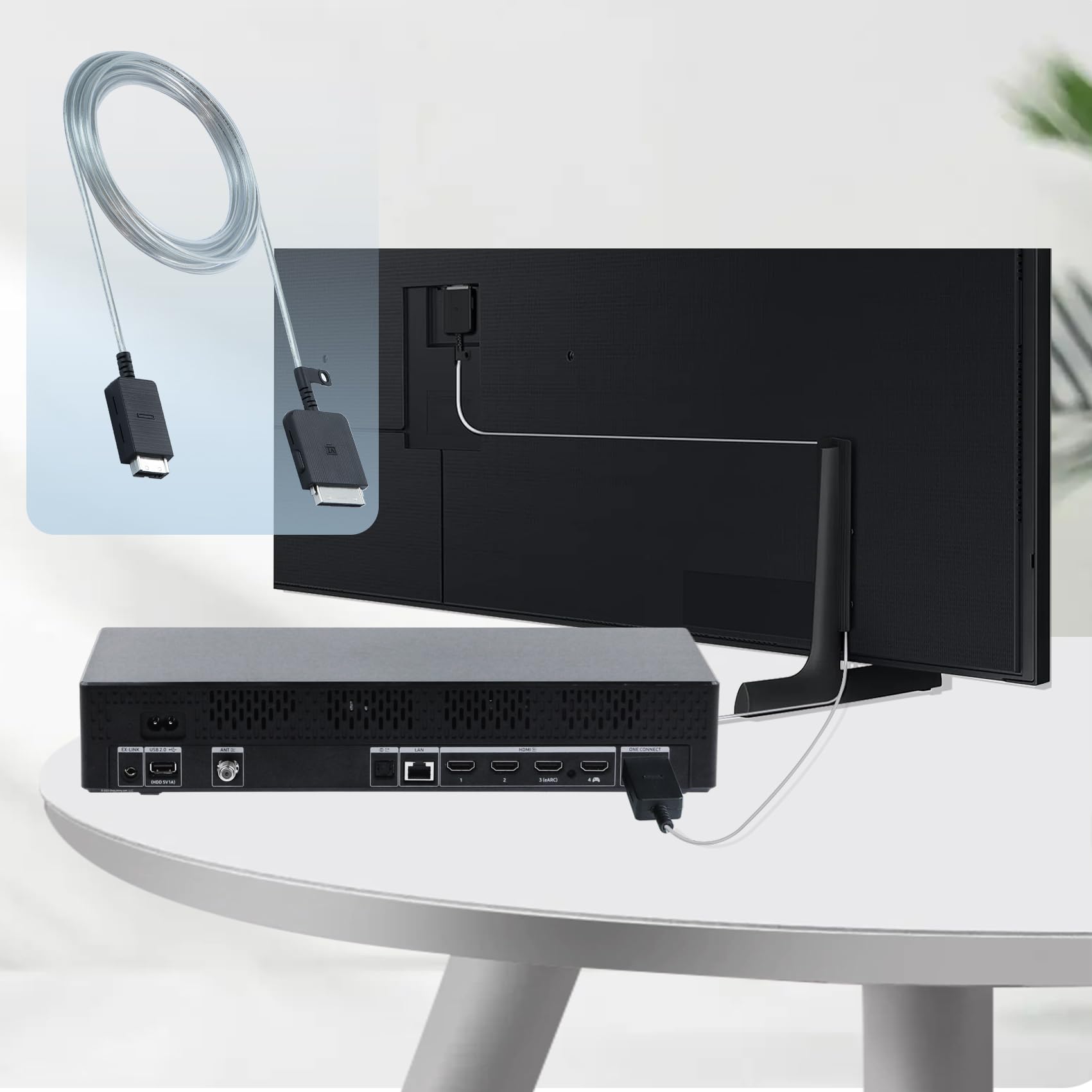 Cable de Conexión Invisible Tjweiqing BN39-02470A Compatible con Samsung The Frame QLED 4K Smart TV QN43-QN85LS03B