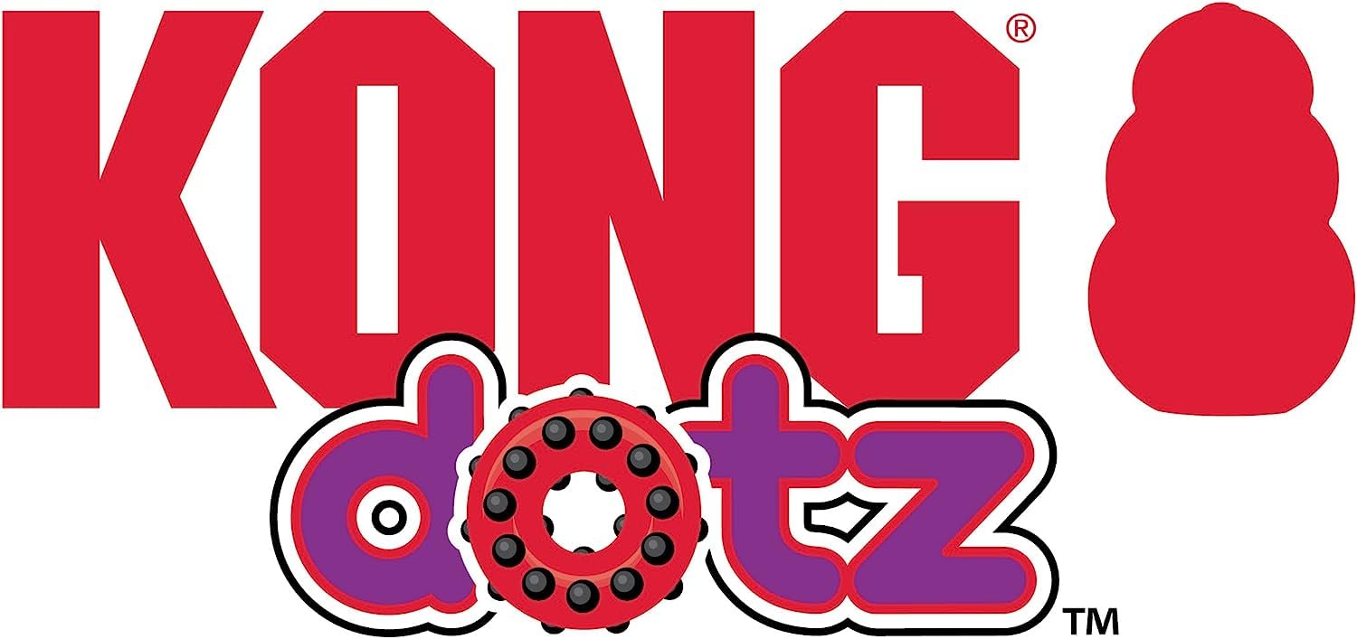 Kong Dotz Circle, color Rojo con Negro, Grande