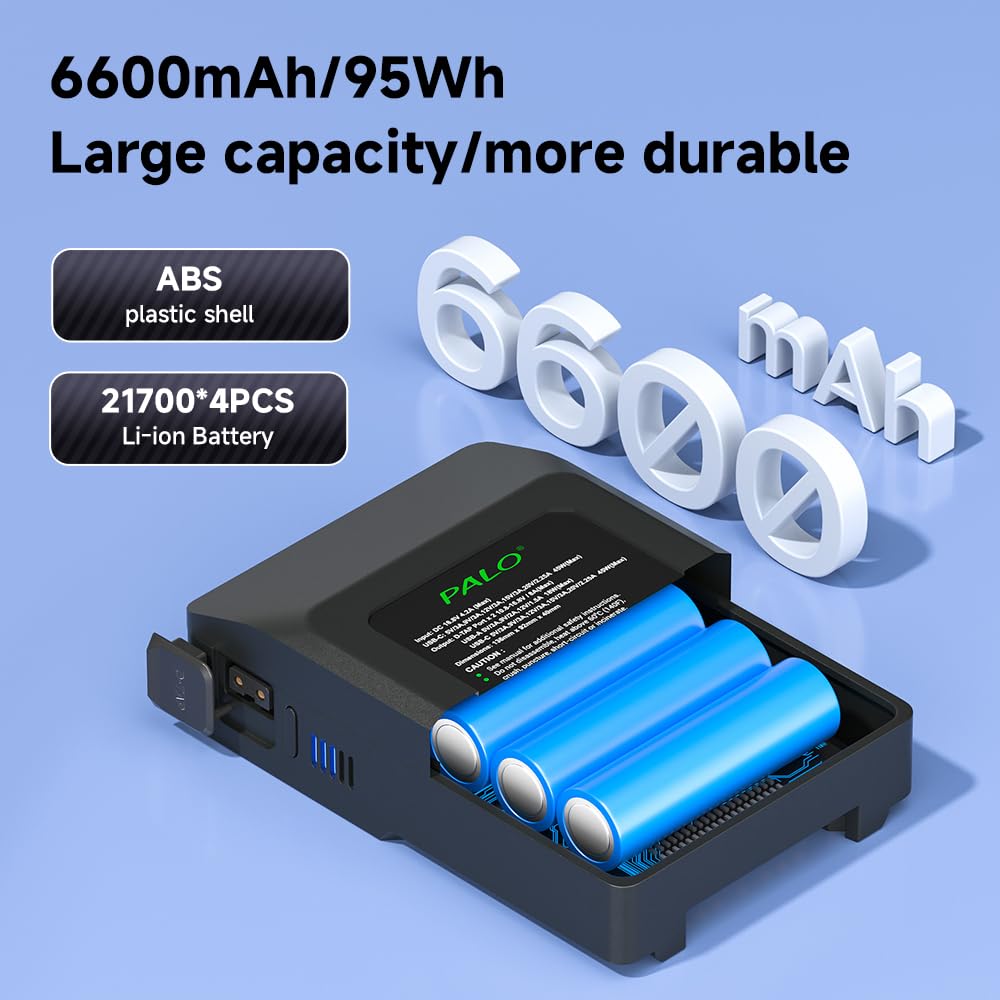 Batería de Montaje en V de 95 WH 14.4 V 6600 mAh, Carga de ayuno para videocámara de transmisión de Video, Compatible con Sony HDCAM, XDCAM, cámaras de Cine Digital y Otras videocámaras