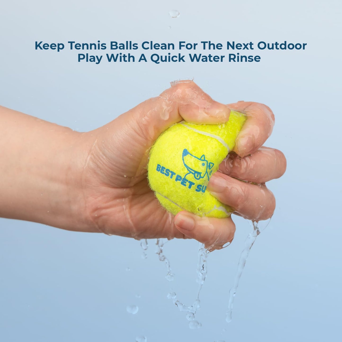 Best Pet Supplies - Juguetes de Tenis chirriantes para Perros, Paquete de 4, Juguetes interactivos de Alta Resistencia para lanzar y Buscar, apoya el Ejercicio y el Entrenamiento de Comportamiento
