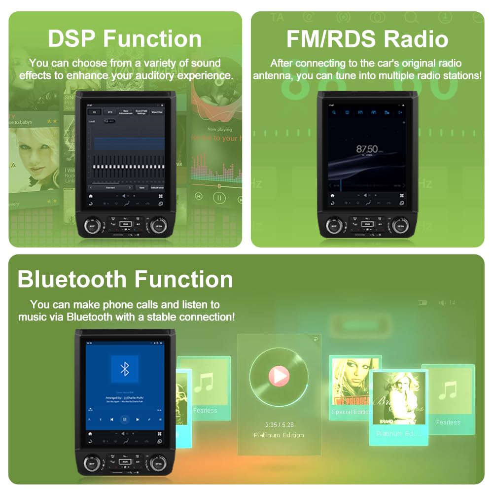 [4 GB+64 GB] Actualización de radio estéreo para Ford F150 2015 2016 2017 2018 2019 2020, Qualcomm 12.1 pulgadas estilo T visualización IPS con CPU 4G SIM/8 núcleos, Carplay Android Auto GPS WiFi