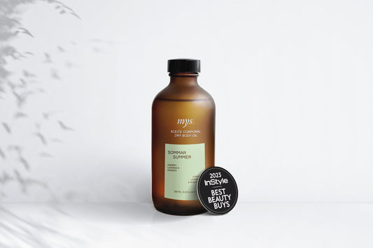 Dry body oil Mys, aceite corporal seco altamente hidrantante Mys. (250ml, Verano)