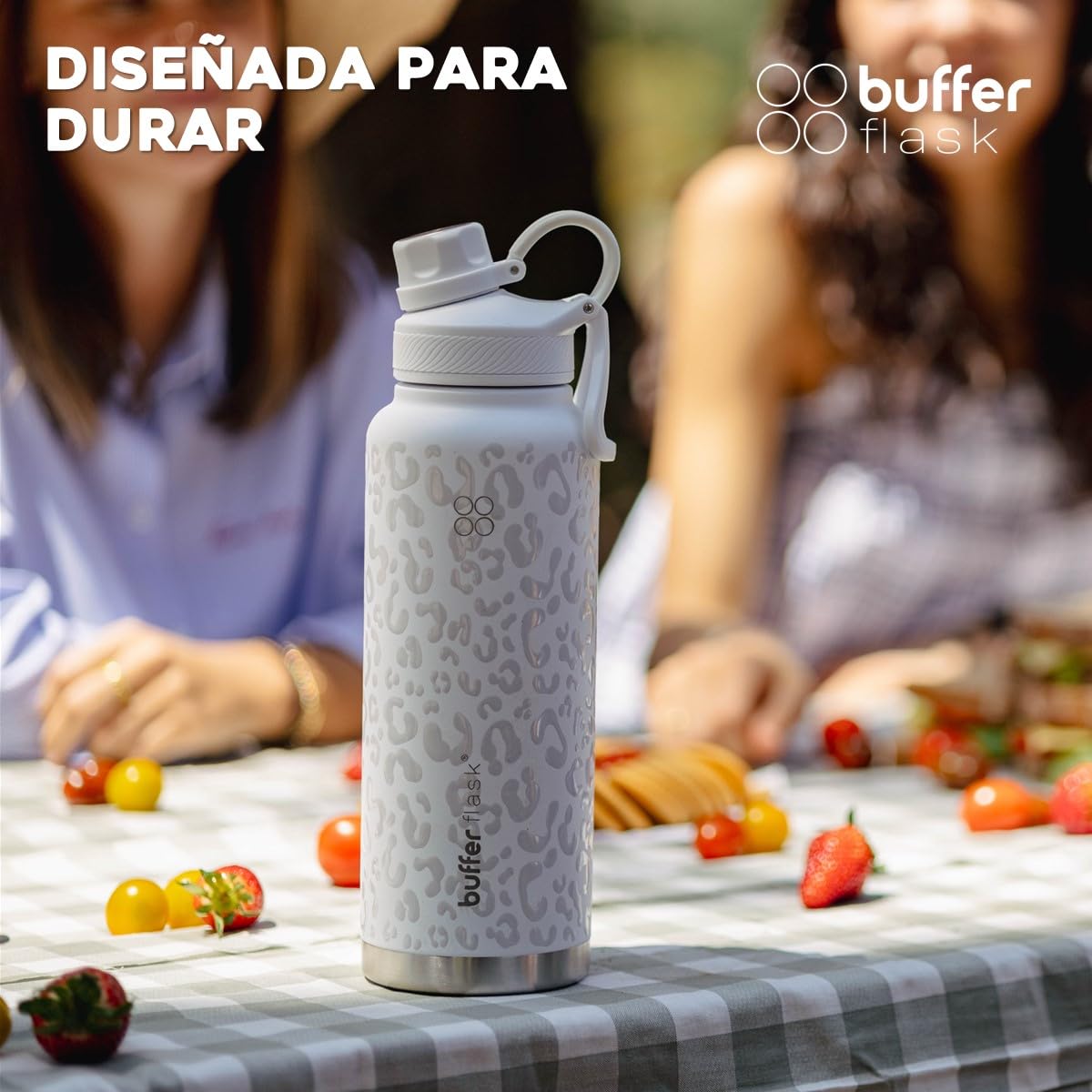 Termo de Acero Inoxidable Buffer Flask Ice Leopard Antigoteo Hermético 1200 ml