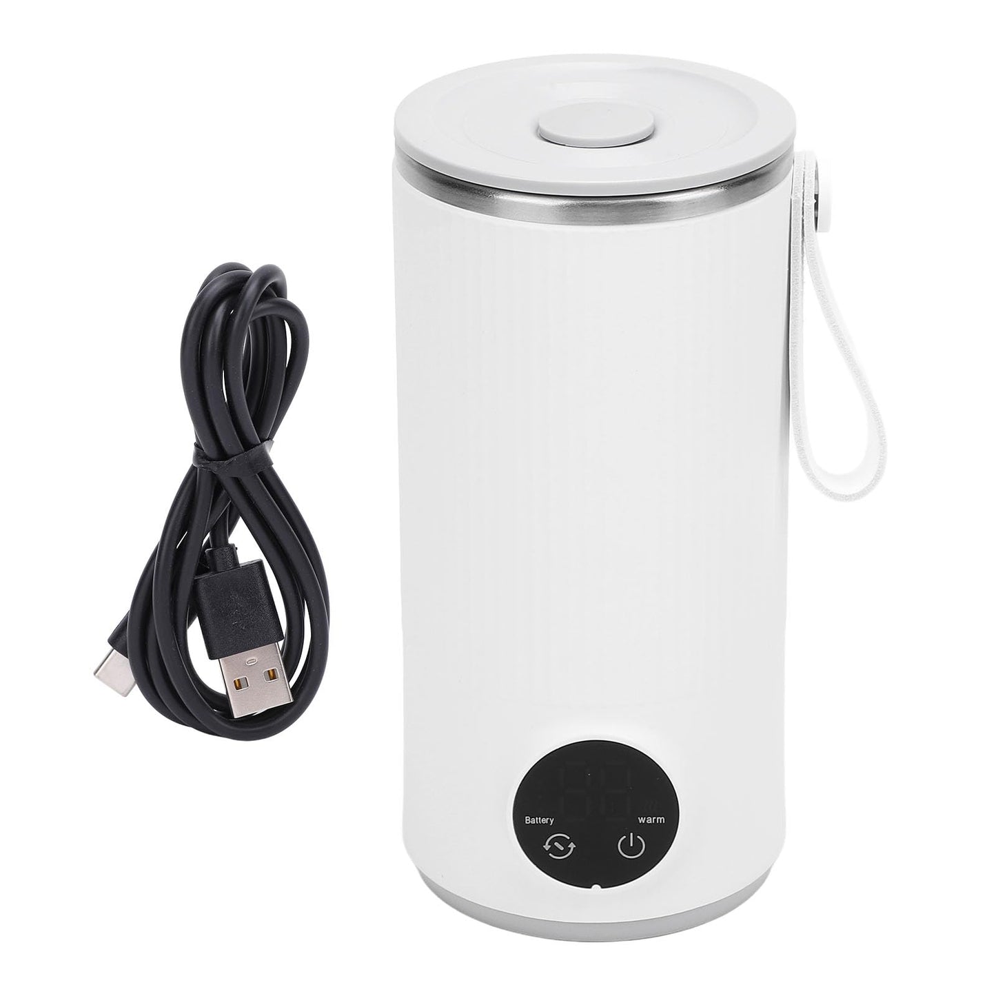 Hervidor Eléctrico de Viaje, Hervidor de Agua Caliente Portátil de 400 Ml con 4 Temperaturas, Hervidor de Agua Automático con LED, Calentador de Agua para café, té, Sopa de Leche