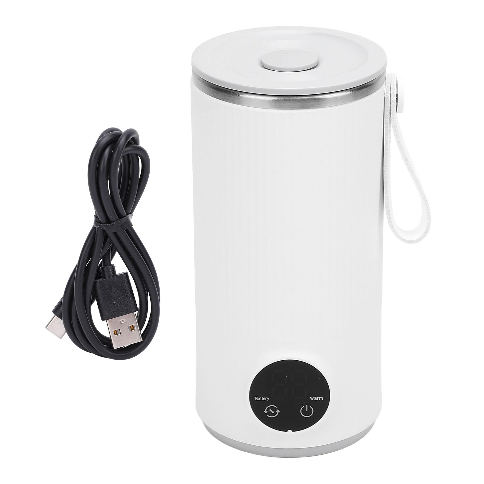 Hervidor Eléctrico de Viaje, Hervidor de Agua Caliente Portátil de 400 Ml con 4 Temperaturas, Hervidor de Agua Automático con LED, Calentador de Agua para café, té, Sopa de Leche