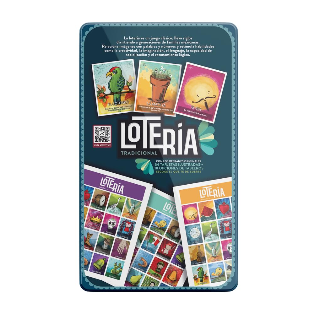 Juego de Mesa Novelty Lotería Tradicional Caja Metálica