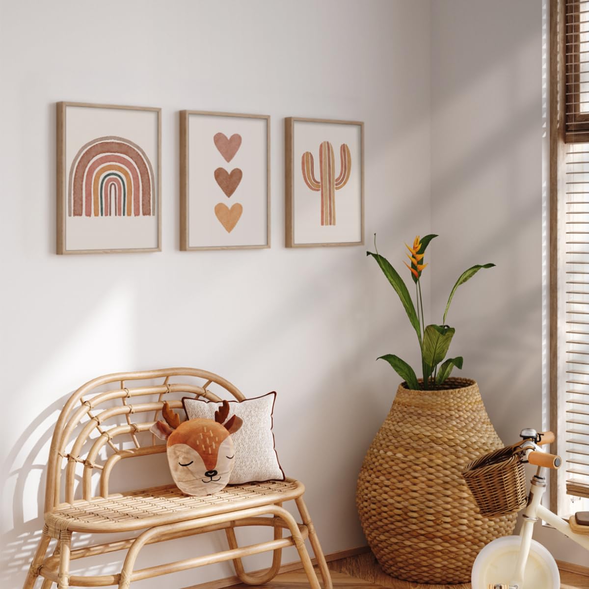 Canssape - Póster bohemio para decoración de habitación de bebé, lona para pared, decoración de pared de habitación de bebé, sin marco, decoración de pared para niños, para decoración de habitación de