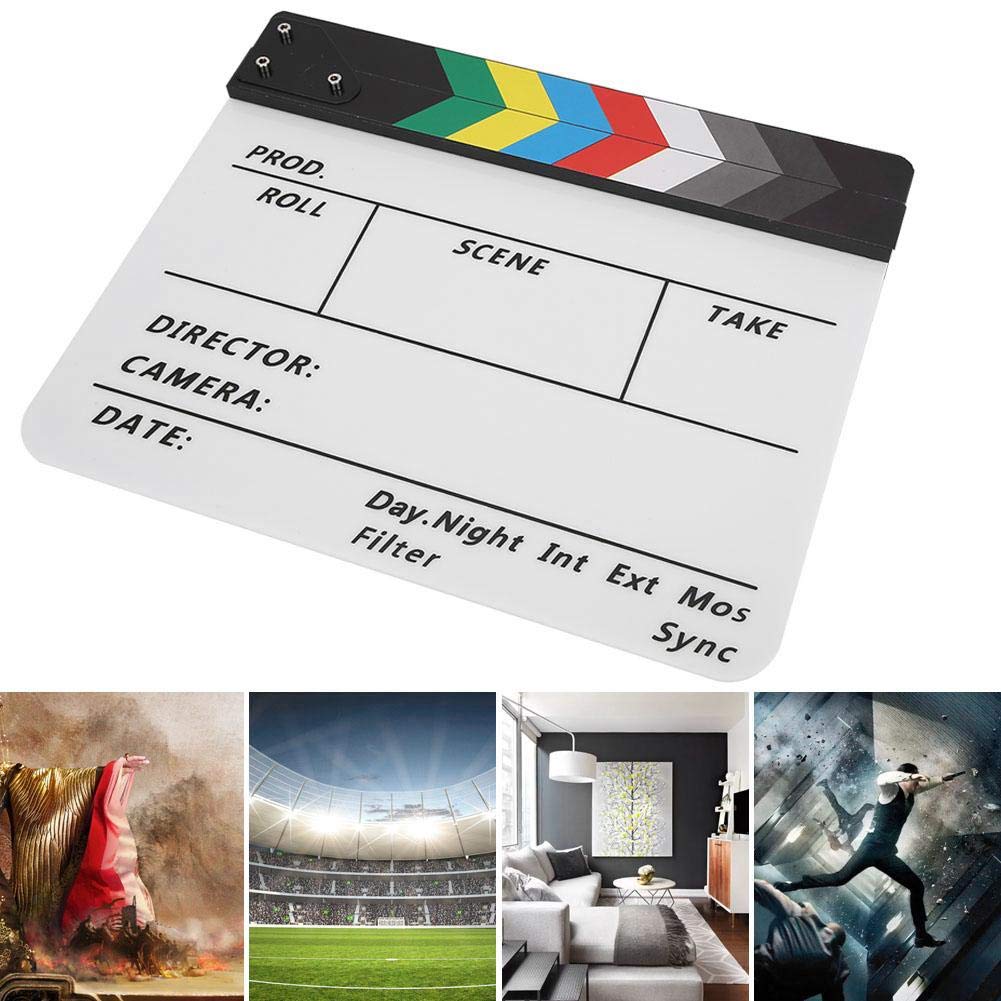 Claqueta de Cine de Acrílico para TV con Bolígrafo PAV1