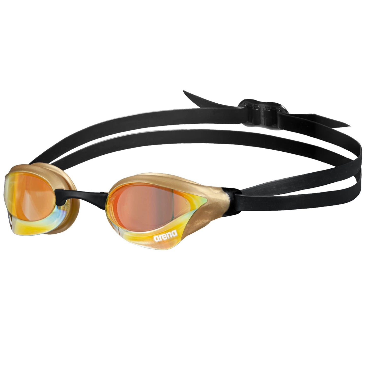Anteojos de Natación Arena Cobre Amarillo Dorado con Lentes de Espejo Antivaho para Hombre y Mujer