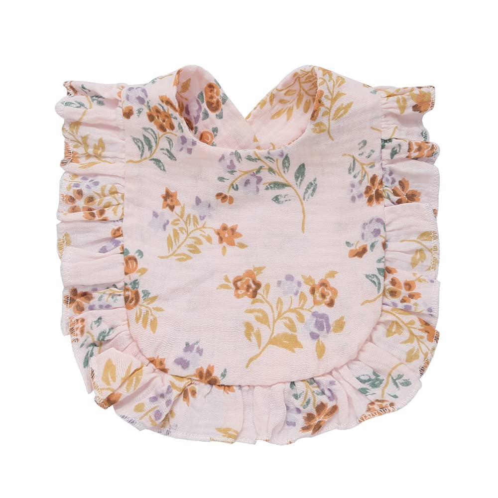 Juego de 4 baberos de muselina sólida para bebé, unisex, para niños y niñas, de algodón, ajustables, para dentición, alimentación