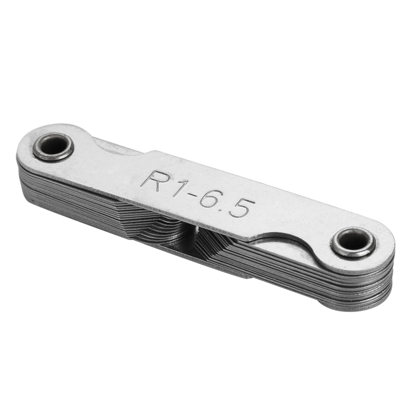 Herramienta de medición de radio, calibre de acero inoxidable duradero, útil para que los maquinistas midan el radio de un objeto (R1-6,5 mm)
