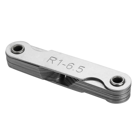 Herramienta de medición de radio, calibre de acero inoxidable duradero, útil para que los maquinistas midan el radio de un objeto (R1-6,5 mm)