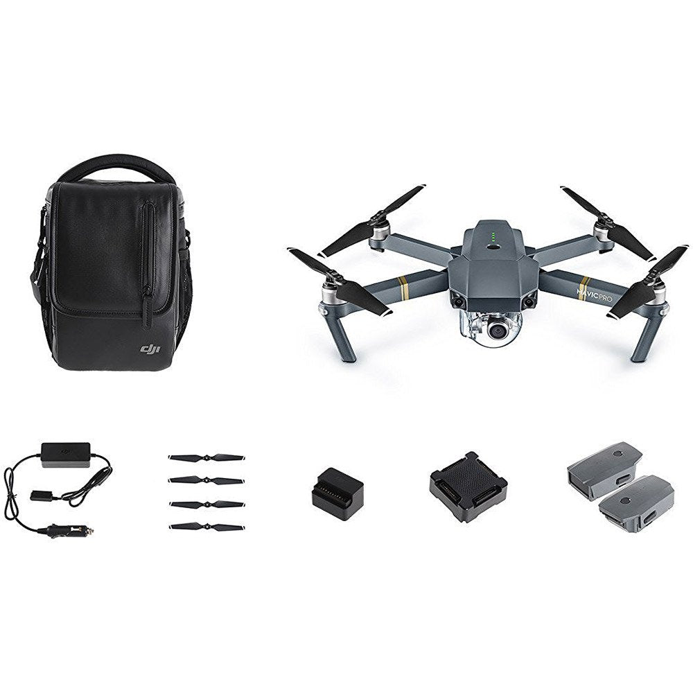 DJI Mavic Pro Fly More Bundle, Mini Portable Drones, Gris