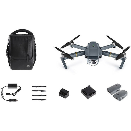 DJI Mavic Pro Fly More Bundle, Mini Portable Drones, Gris