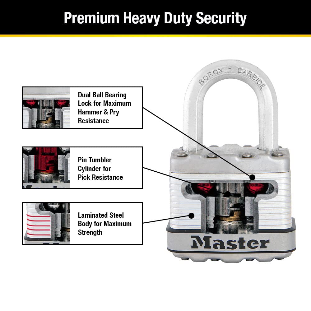 Candado Master Lock Magnum Acero Laminado 4.45 cm 1-Inch Shackle