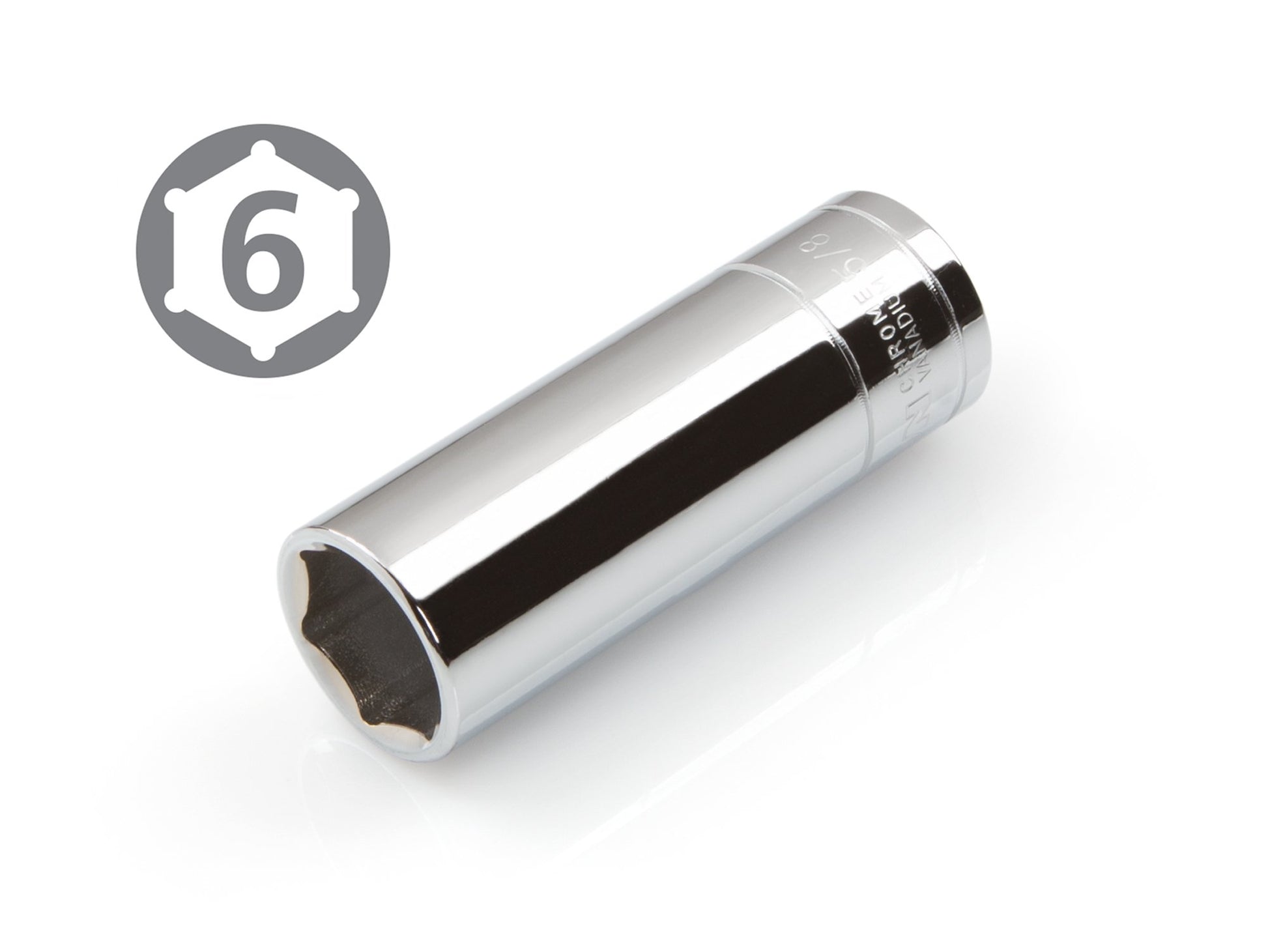 TEKTON 14182 3/8 in. Drive by 5/8 in. Deep Socket, Cr-V, 6-Point