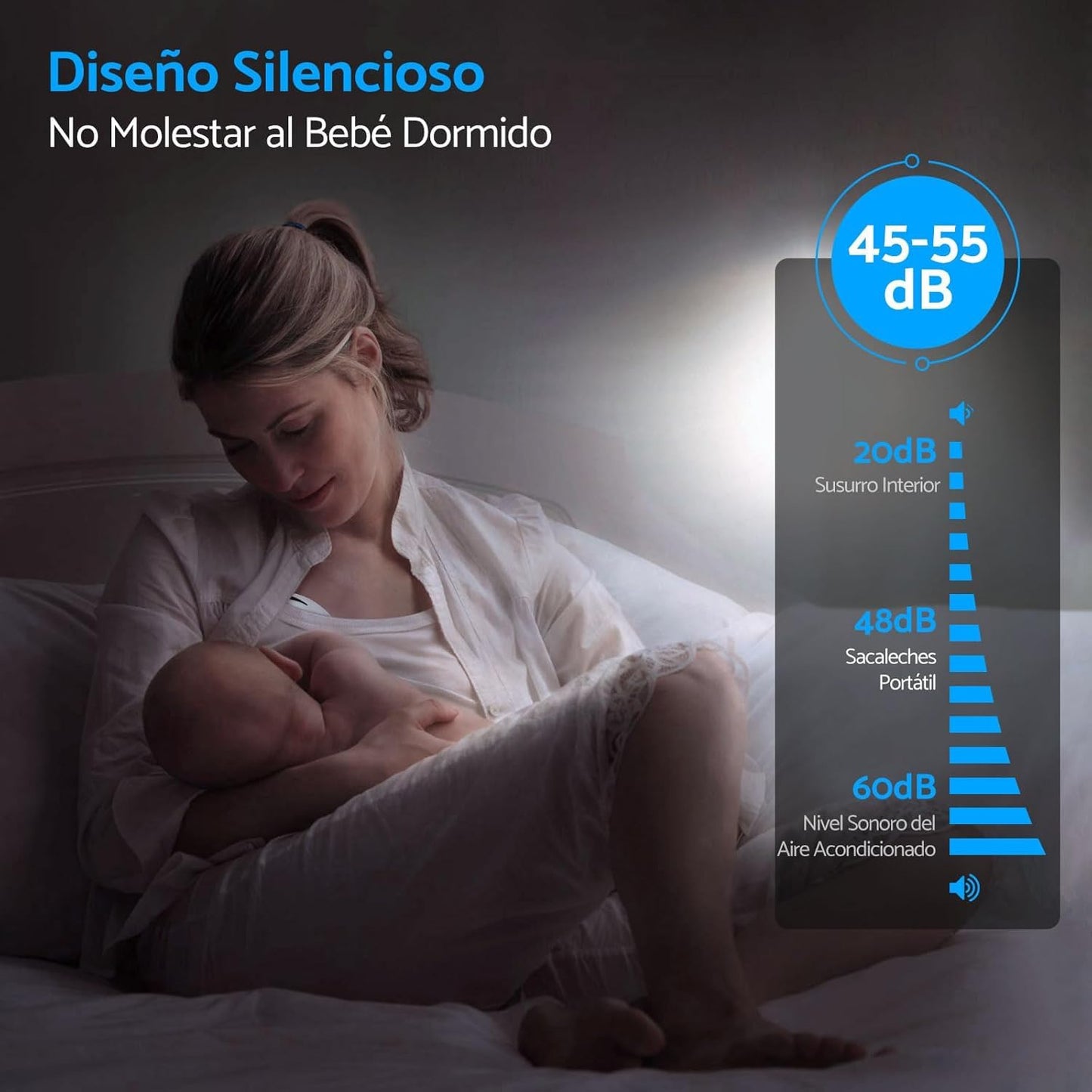 Extractor de Leche Eléctrico Portátil，Sacaleches Manos Libres con Pantalla Inteligente Diseño Antiderrames con 4 Modos y 12 Niveles de 210ml Menos Ruido con Bridas de 24/21/19 mm a Prueba de Fugas Extractor de Leche Inalámbrico Sin BPA (2)