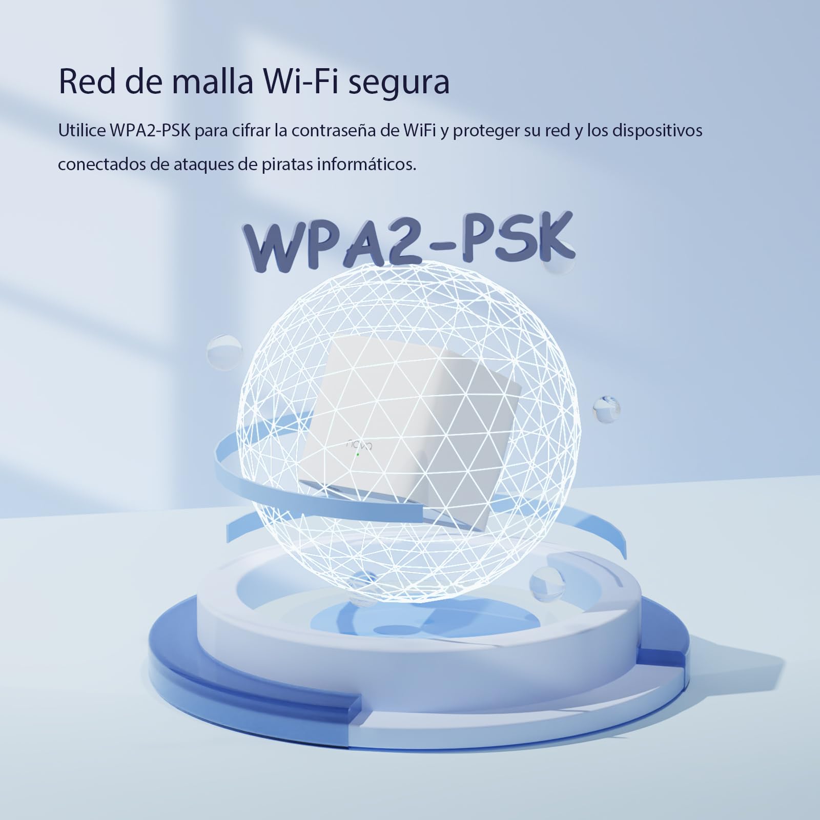 Tenda Nova WiFi Mesh System MW3 - Router WiFi de Malla para Todo el hogar AC1200, hasta 867 Mbps en 5 GHz, Cubre hasta 300 m2, Red de Malla de Doble Banda, Funciona con Alexa, 3-Pack