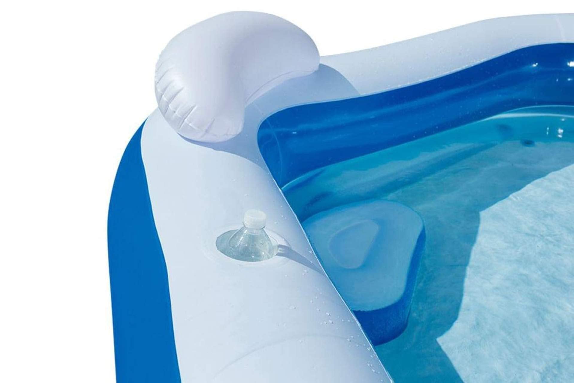 Alberca Familiar Lounge Piscina Inflable Bestway Azul Alberca Hinchable Pentagonal Alberca Azul con Blanco 2.13 mts