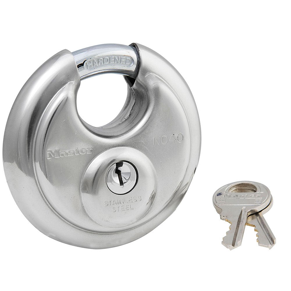 Candado de Disco Master Lock Acero Inoxidable 2 Unidades