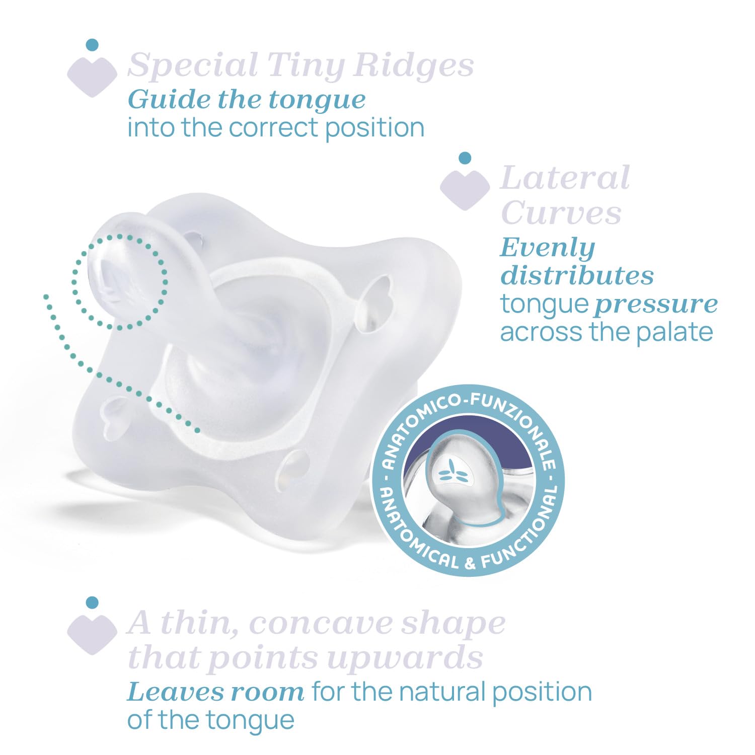 Chicco PhysioForma - Succhietto Gommotto Mini Soft 0-2M Silicone Rosa, 2 Pezzi
