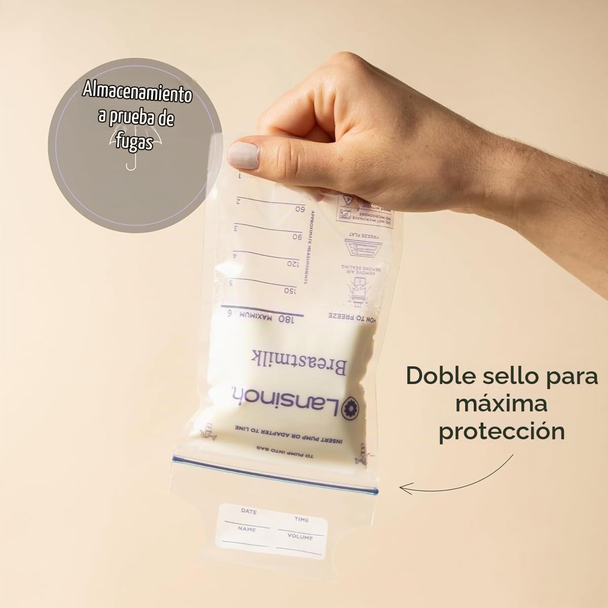 25 Bolsas para almacenar leche materna