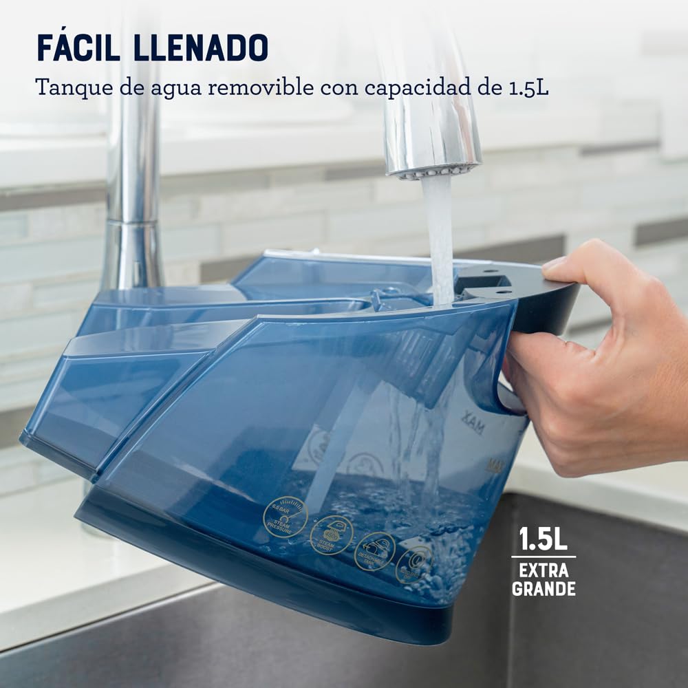 Plancha 2 en 1 con Central de Vapor Oster® con Suela de Cerámica con Partículas de Diamante, Potente y Antiadherente