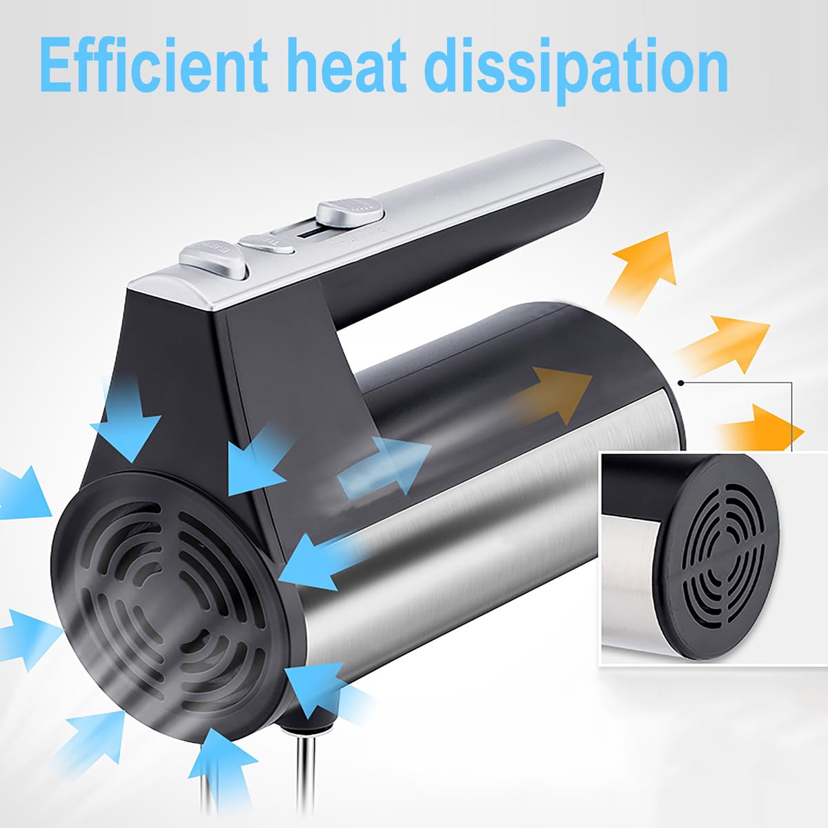 Batidora de Mano Inmersion 5 Velocidades con Accesorios 800w Portatil,Batidora Eléctrica, Amasadora, Mezcladora turb, Aspas Intercambiables