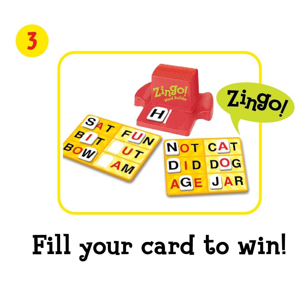 Juego Clásico ThinkFun Zingo Word Builder Verde Galardonado para Niños y Adultos