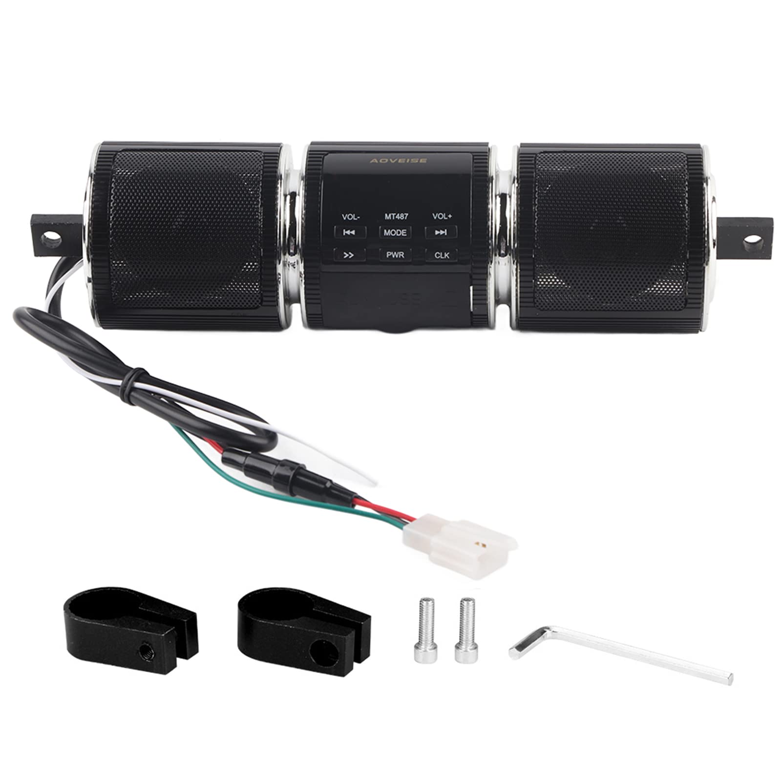 Altavoces Universales Impermeables para Motocicleta, Reproductor3.0+EDR (BLACK)