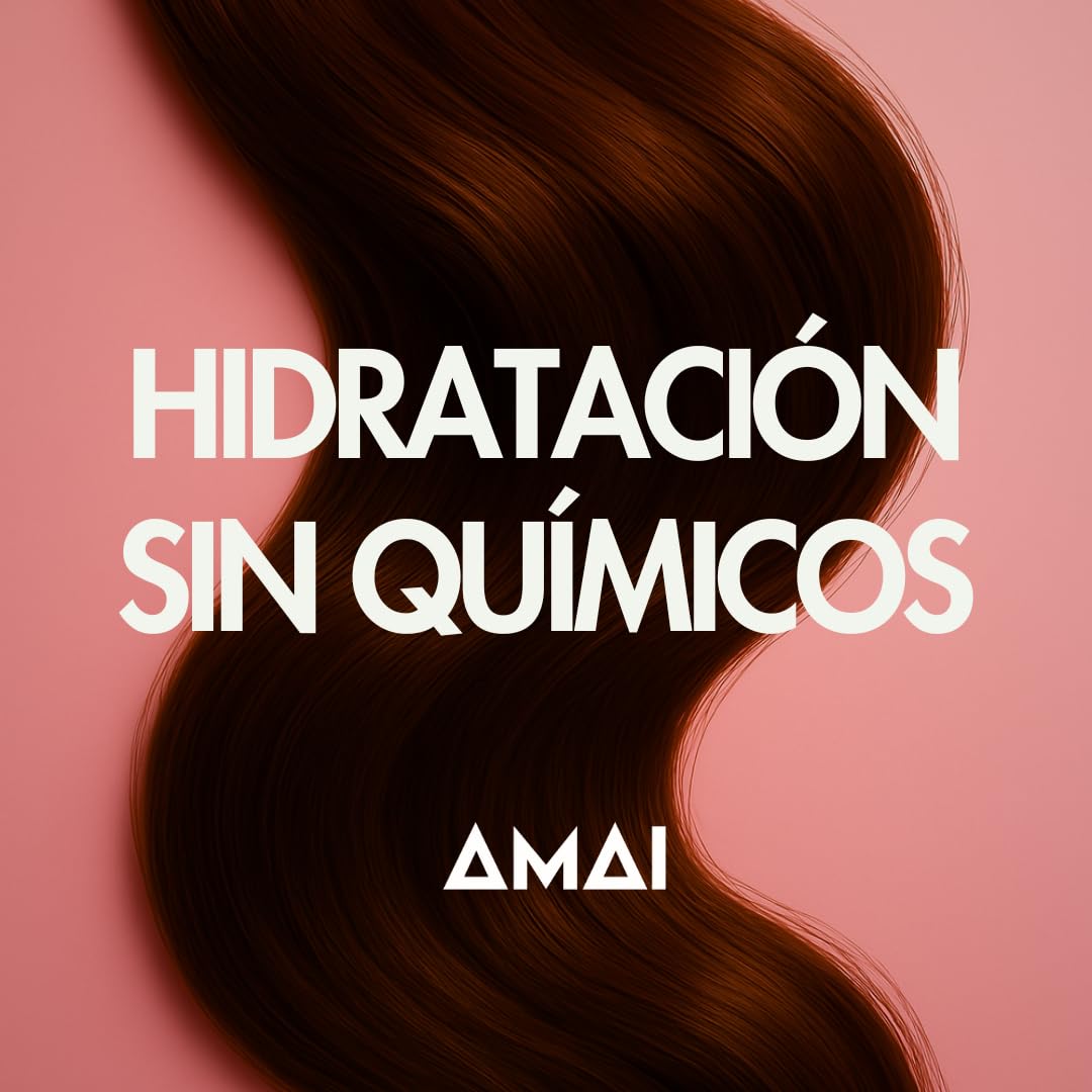 Shampoo y Acondicionador en Barra AMAI Natural – Hidratante y Reparador, Cabello Seco o Maltratado, Con Karité, Rosas y Almendras – Sin Sulfatos, Vegano