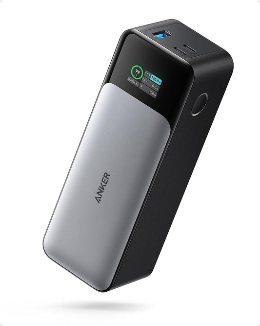 Power Bank Anker 24000 mAh Negro con Pantalla Digital y 3 Puertos para iPhone, Samsung y MacBook