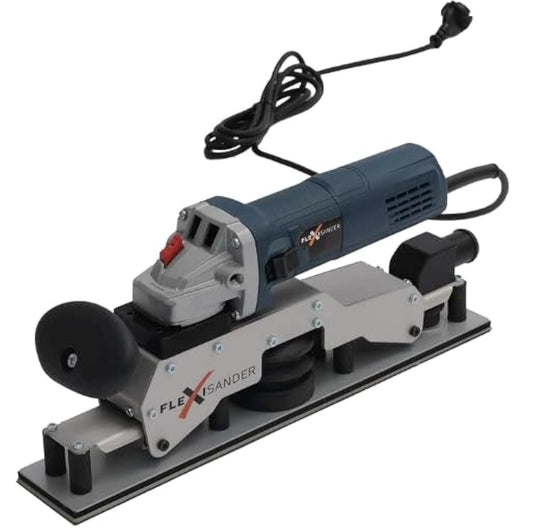 Lijadora orbital flexible eléctrica Flexisander FS40070E 110 V, 15 3/4 x 2 3/4 pulgadas, velocidad variable, superficies planas y curvadas, muy eficaz para reparadores de carrocería de vehículos,