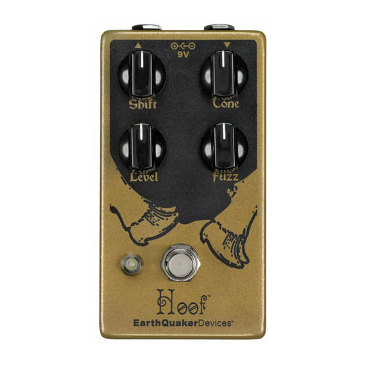 EarthQuaker Devices - Amplificador de potencia; unidad de efectos de distorsión, Hoof Fuzz V2, Dorado, Version 2