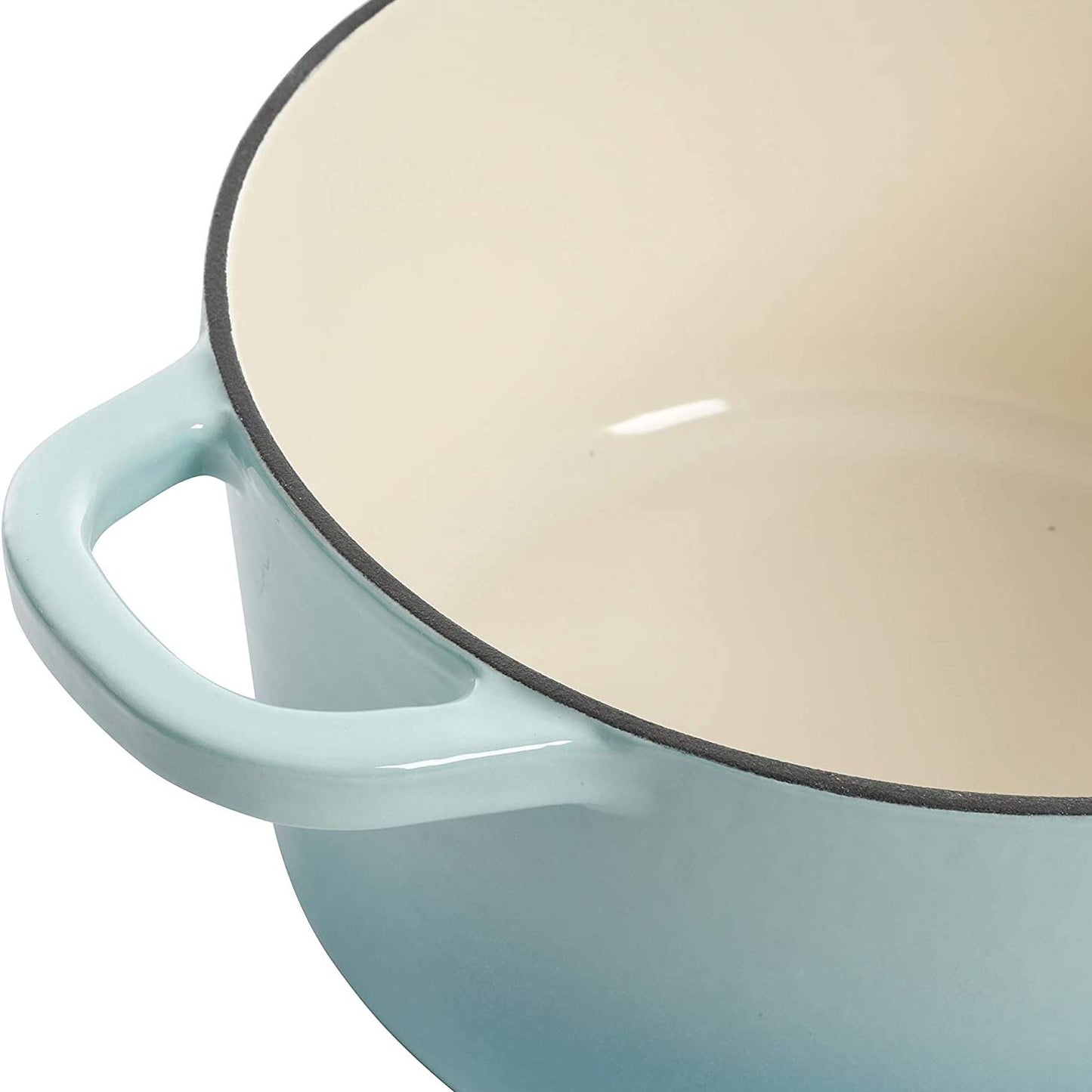 Crock-Pot Artisan - Horno holandés redondo esmaltado de hierro fundido, 3 cuartos de galón, color aguamarina