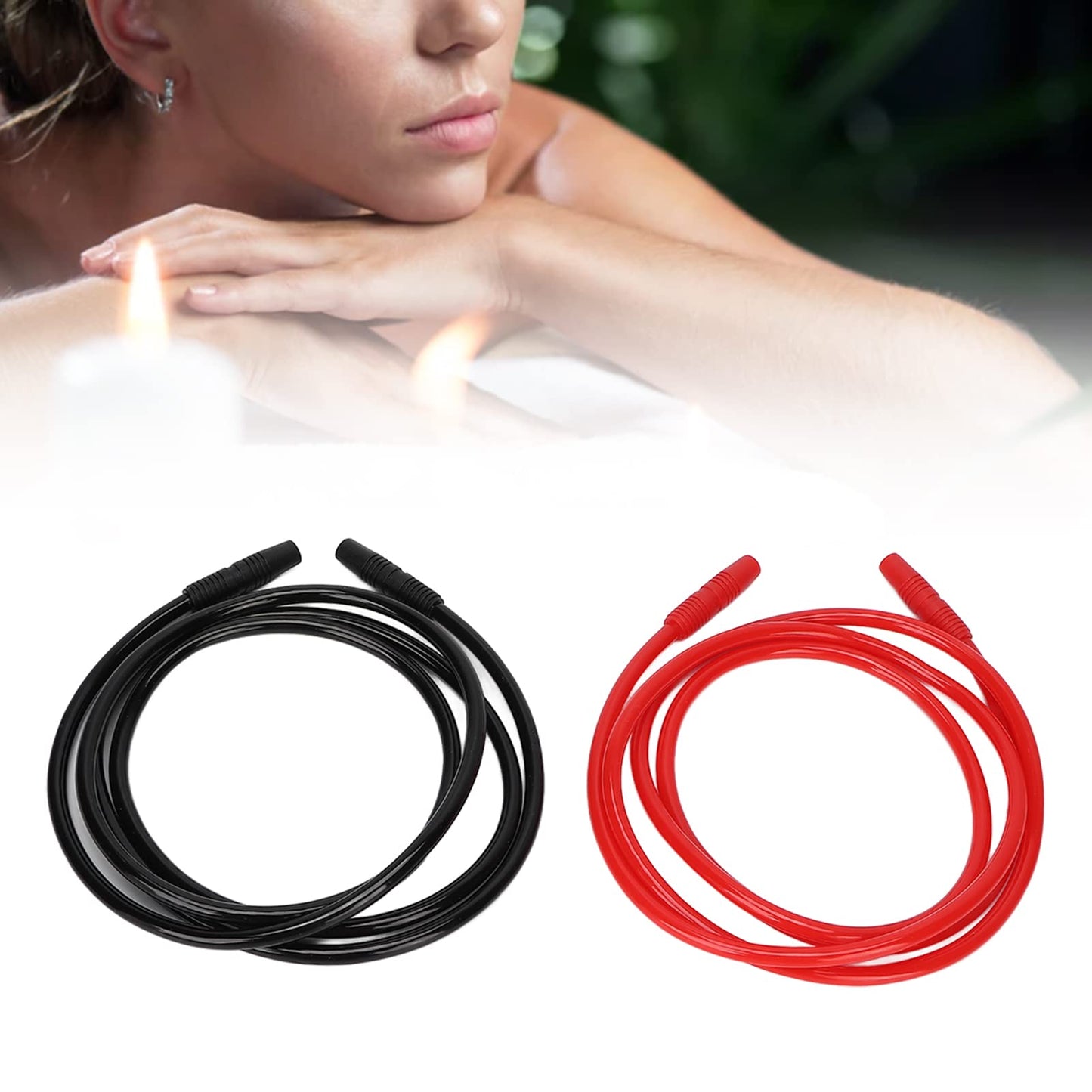 Cable para Instrumentos de Belleza, Largo y Flexible, Portátil, 2 Piezas, Material de Cable para Máquina de Belleza Efecto de 1,55 M con Filtro, Botella