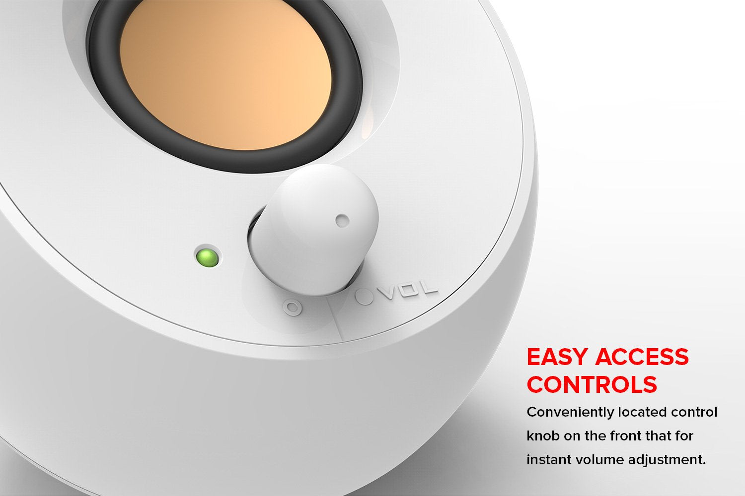 Creative Pebble 2.0 Altavoces de computadora alimentados por USB con Controladores de Campo lejano y radiadores pasivos para PC y portátiles (Blanco)