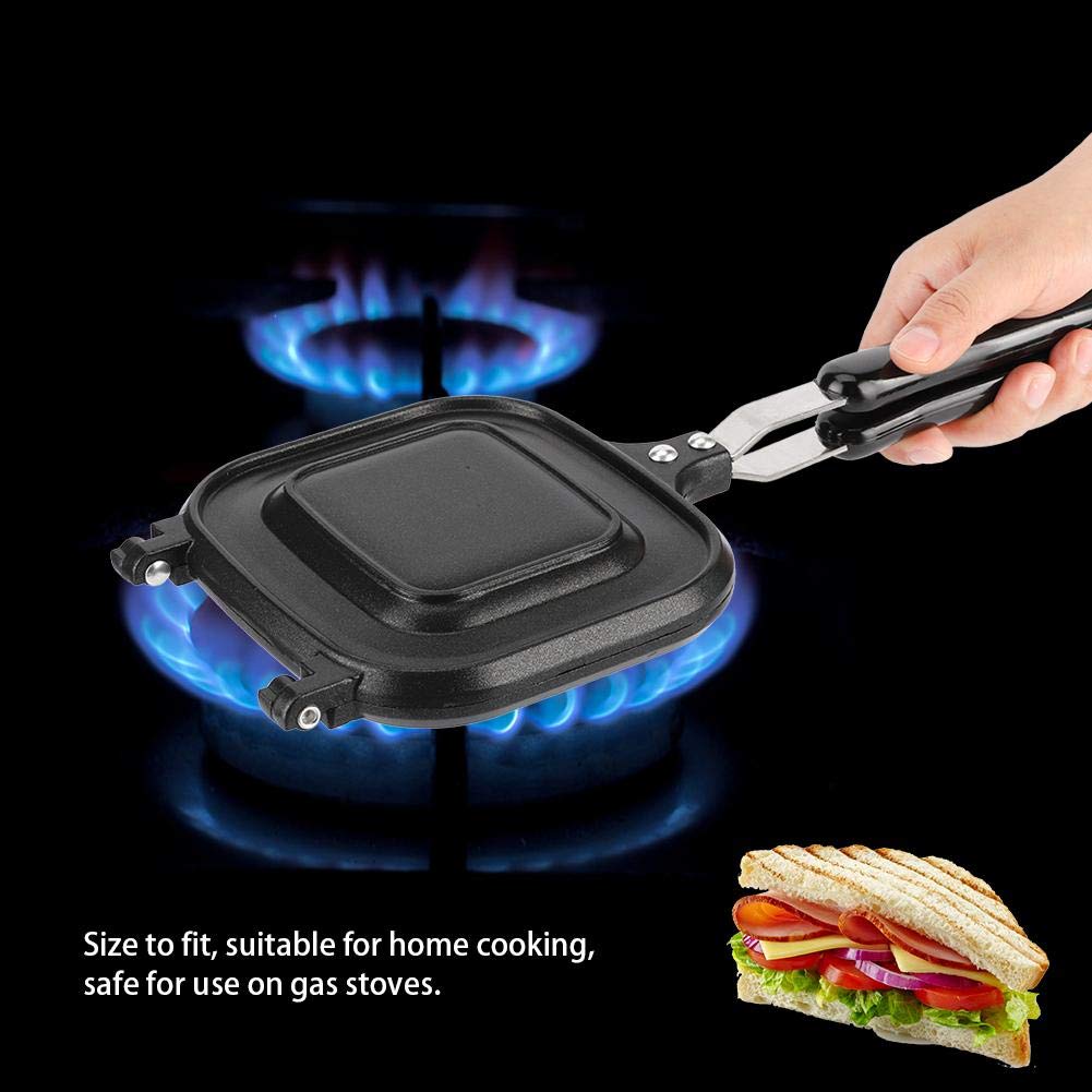 Sartén Sandwich Tostadora multifuncional de doble cara Tostadora antiadherente Bandeja para hornear Tortillas y queso asado